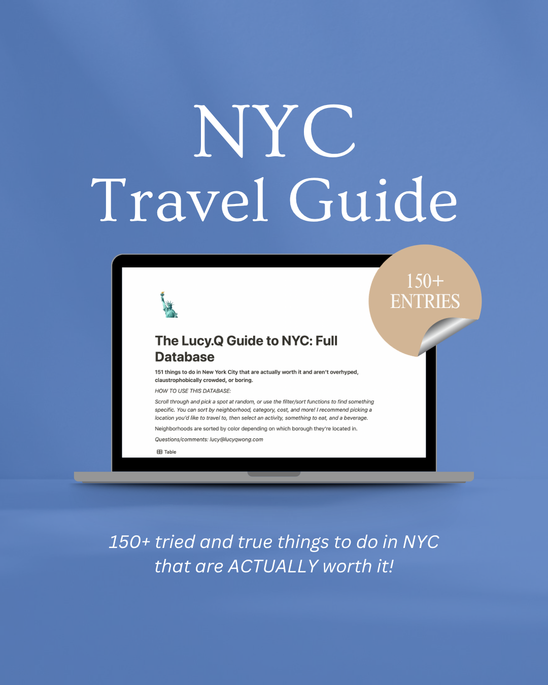 The Lucy.Q Guide to NYC: Full Database