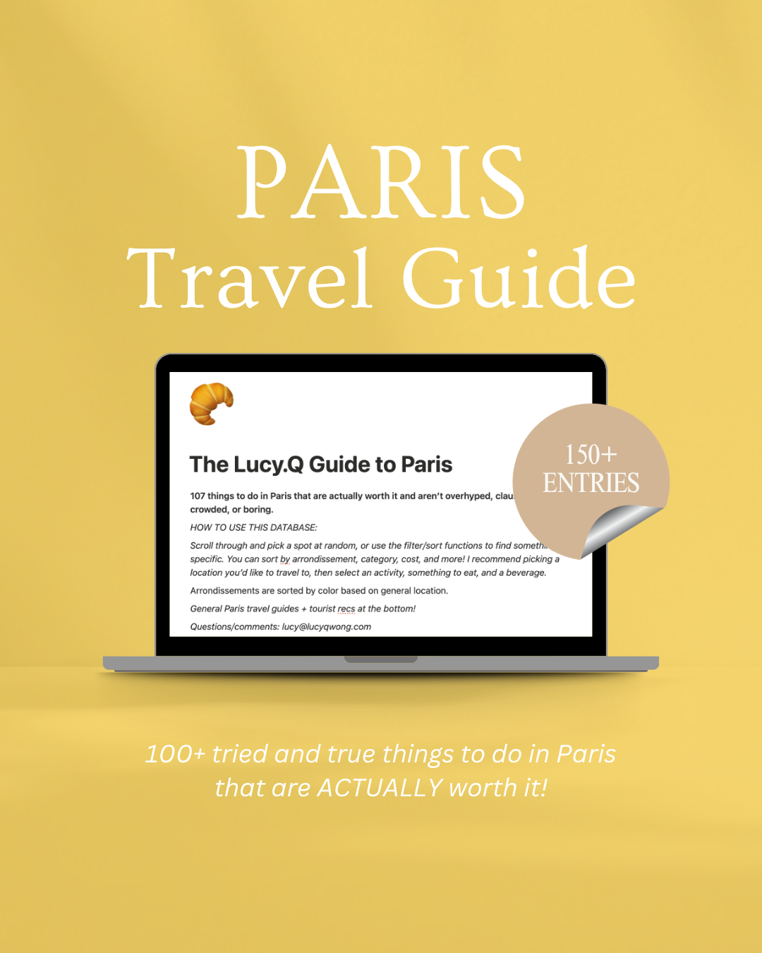 The Lucy.Q Guide to Paris: Full Database