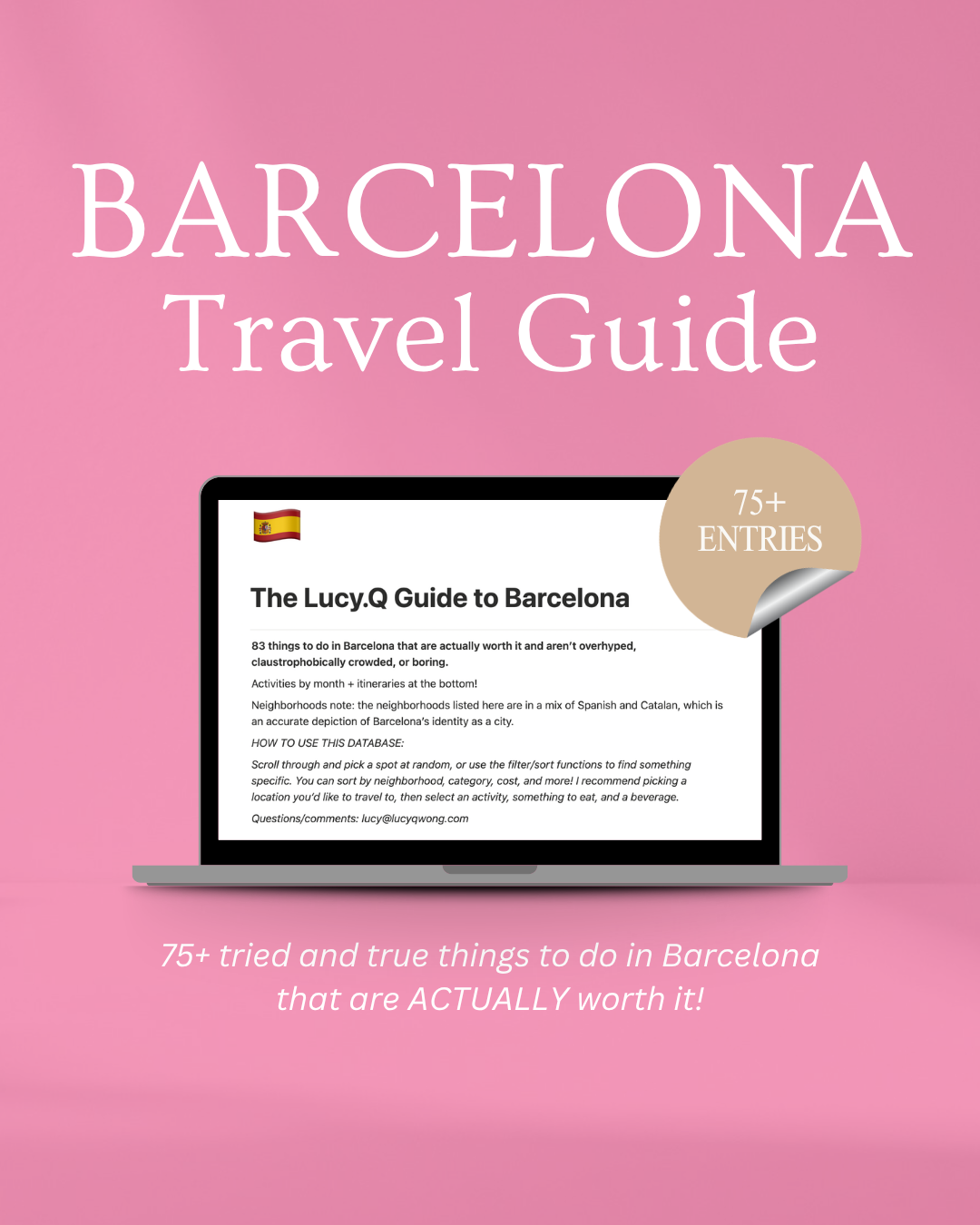 The Lucy.Q Guide to Barcelona: Full Database