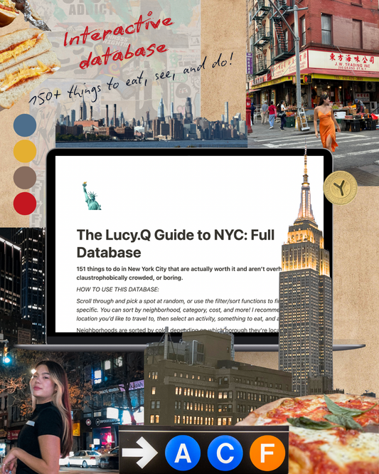 The Lucy.Q Guide to NYC: Full Database