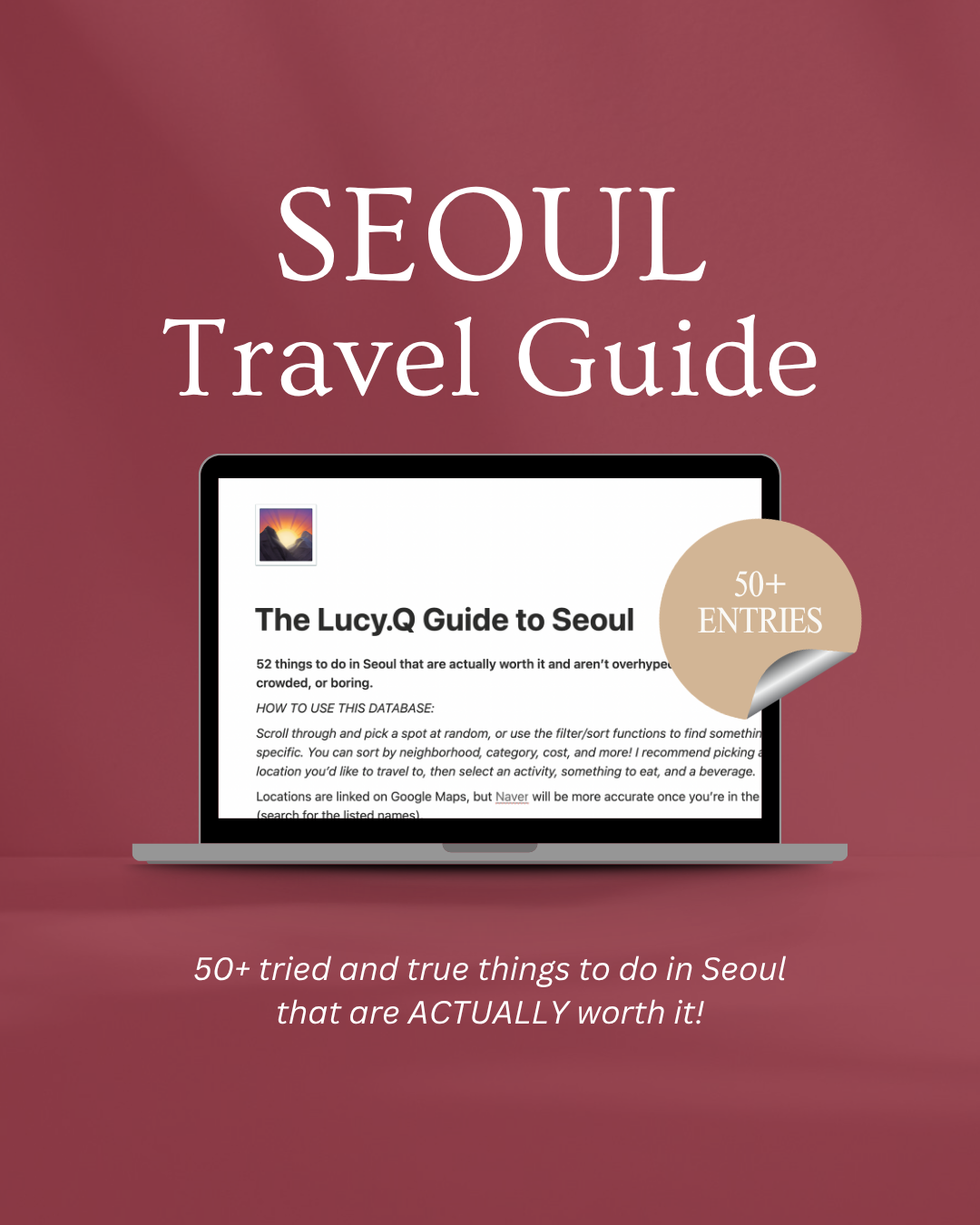 The Lucy.Q Guide to Seoul: Full Database