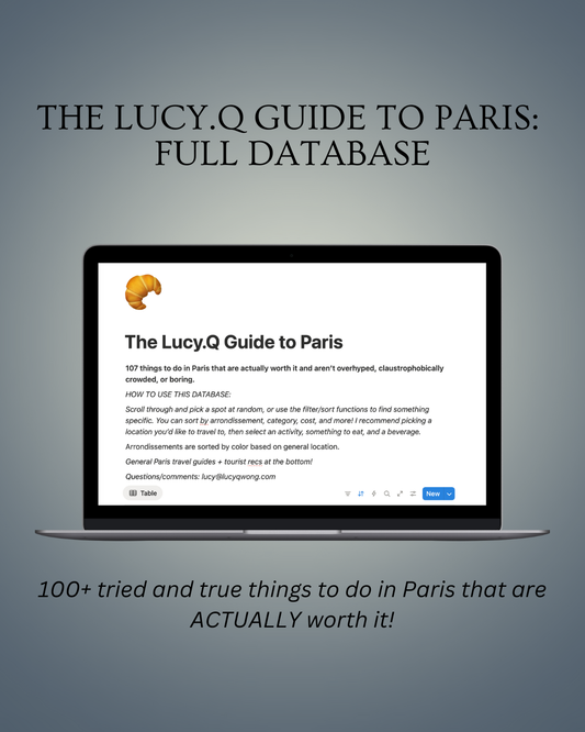 The Lucy.Q Guide to Paris: Full Database