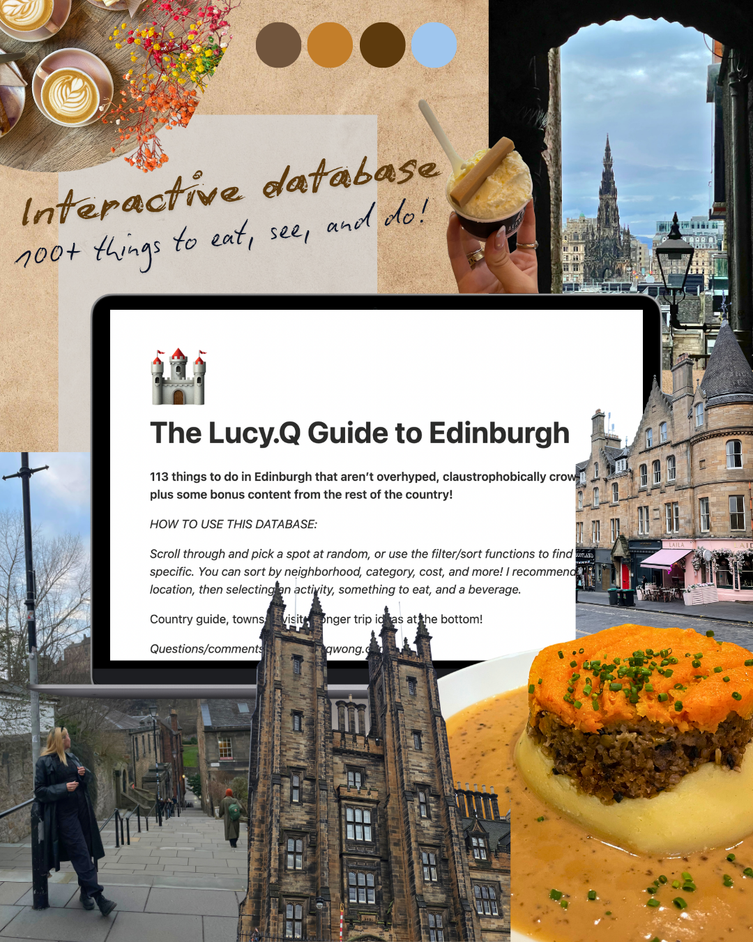 The Lucy.Q Guide to Edinburgh: Full Database (+ BONUS Scotland guide)