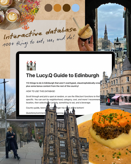 The Lucy.Q Guide to Edinburgh: Full Database (+ BONUS Scotland guide)