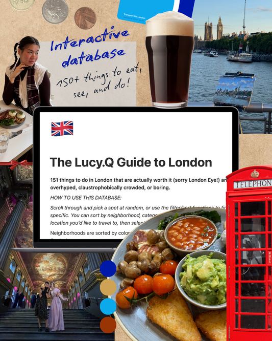 The Lucy.Q Guide to London: Full Database (+ BONUS THRIFT GUIDE)